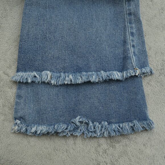 Harper Heritage Jeans Womens Size 27 High-Rise Flare Denim 33" Inseam Distressed - Picture 2 of 16